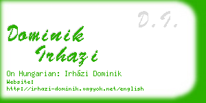 dominik irhazi business card
