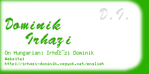 dominik irhazi business card